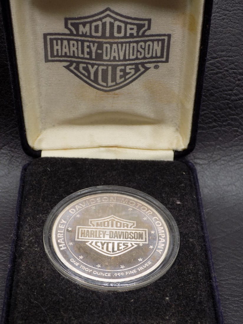 Proof Harley Davidson one troy ounce .999 silver round (1 of 3)