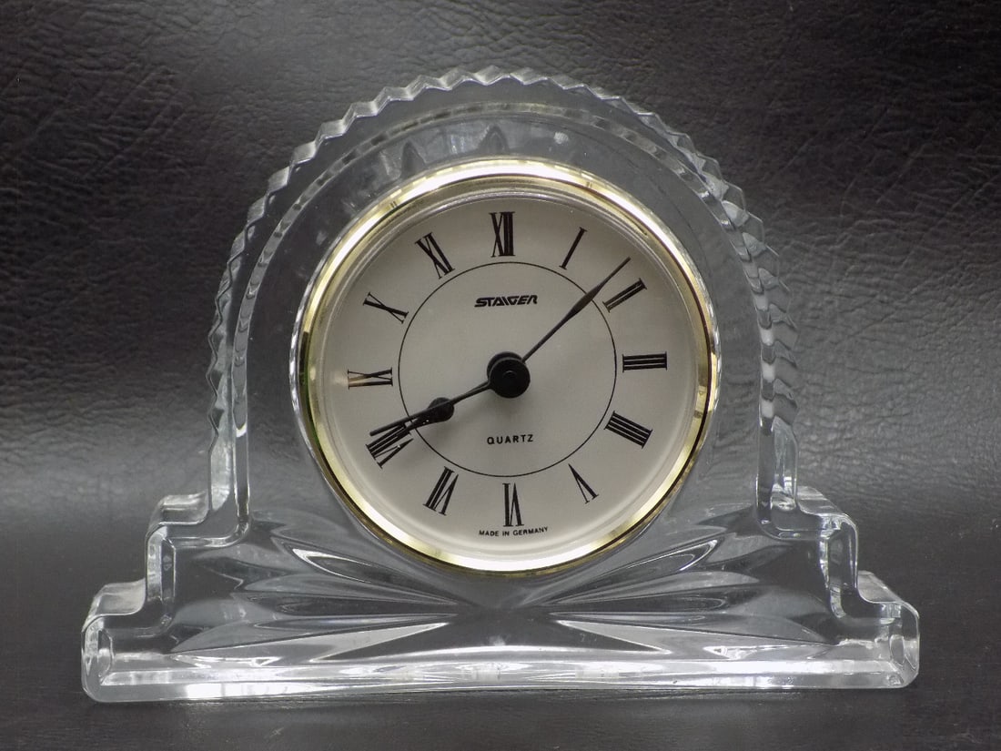 Fine French crystal clock with German works (1 of 6)