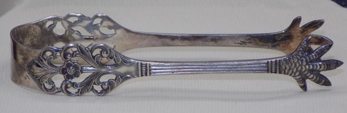 Vintage sterling silver sugar tongs