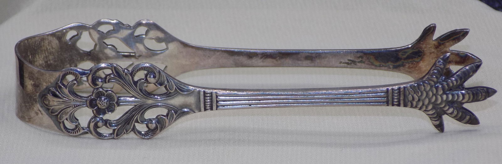 Vintage sterling silver sugar tongs