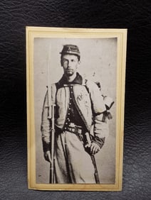 Two black and white Civil War photographs