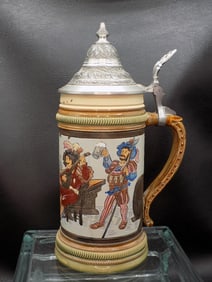Nicely decorated antique German stein