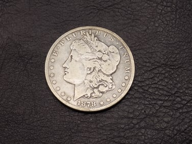 1878 Carson City Morgan silver dollar.