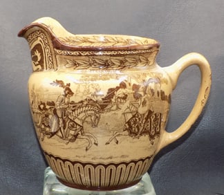 Very fine antique Royal Doulton highly decorated pitcher Eglington tournament