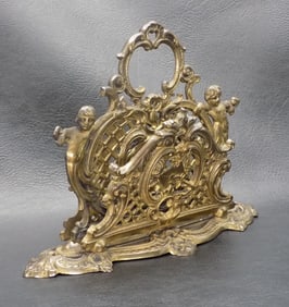 Magnificent vintage napkin or letter holder with cupids