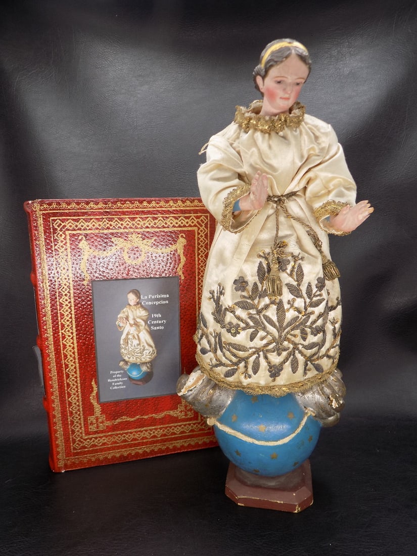 1800 hand carved Santo  La Purisima’s or Mary. Standing on a starry globe (1 of 14)