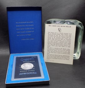 1883 CC Carson City GSA Morgan silver dollar in original box. Has COA