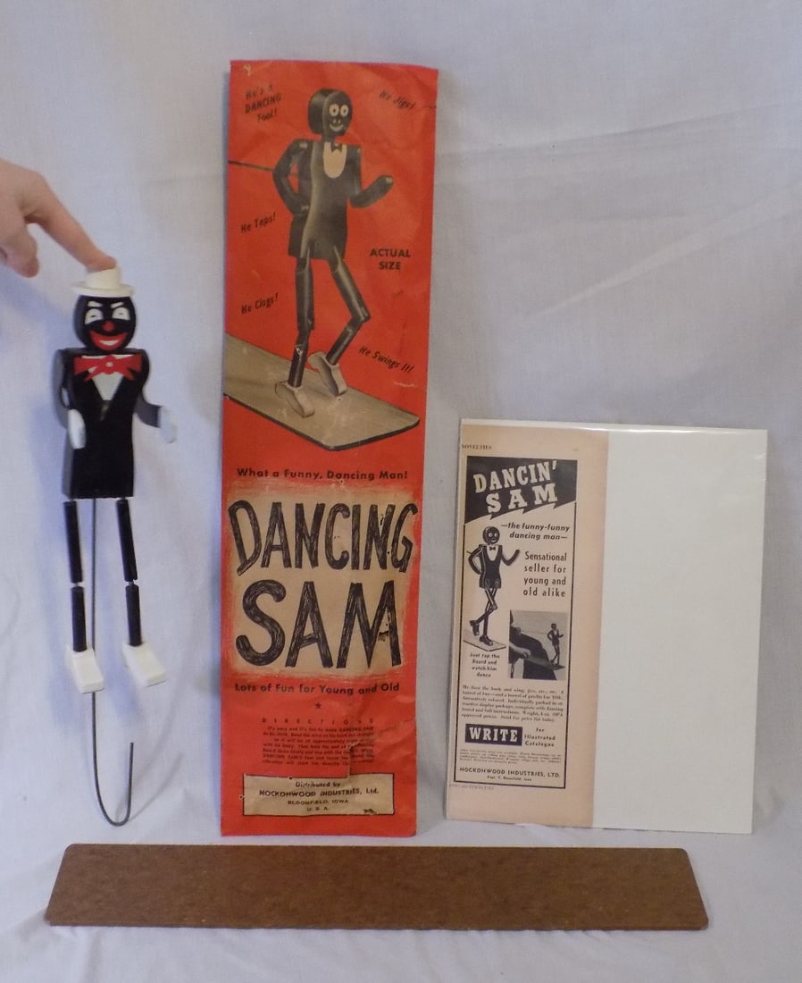 Vintage Black Americana Dancing Sam with paper container (1 of 11)