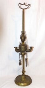 Vintage decorated Whale oil lamp