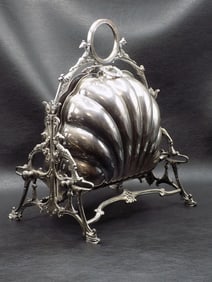 Elegant antique silverplate bun warmer