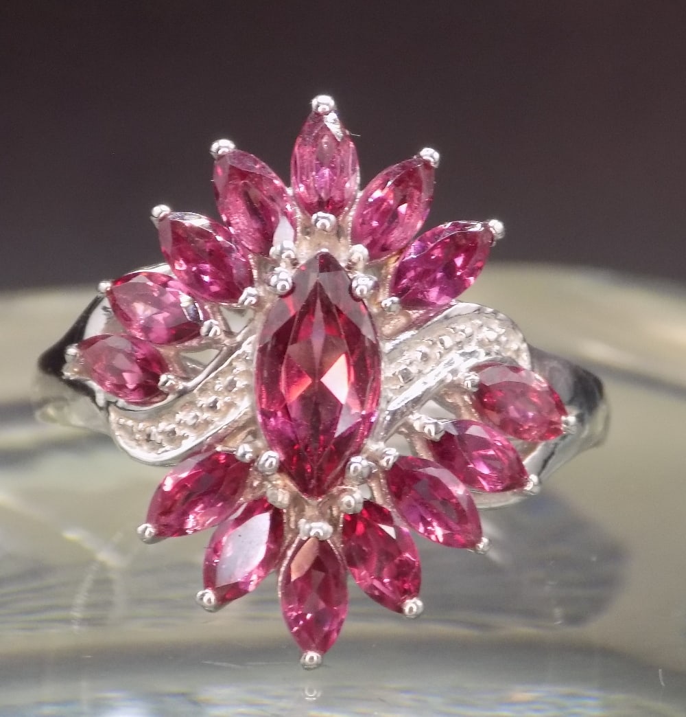 Beautiful ruby sterling silver ring (1 of 5)