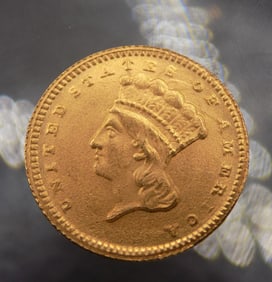 1868 one dollar gold coin