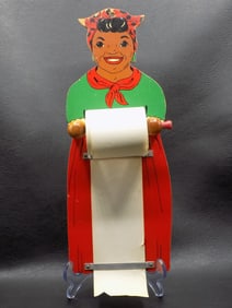 Vintage Black Americana Mammy Aunt Jemima note pad holder