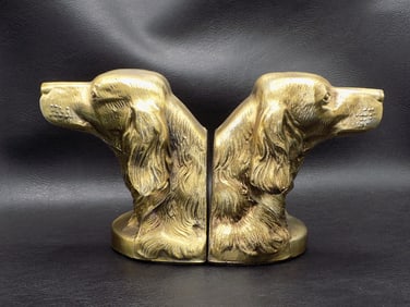 Very nice pair of vintage dog bookend