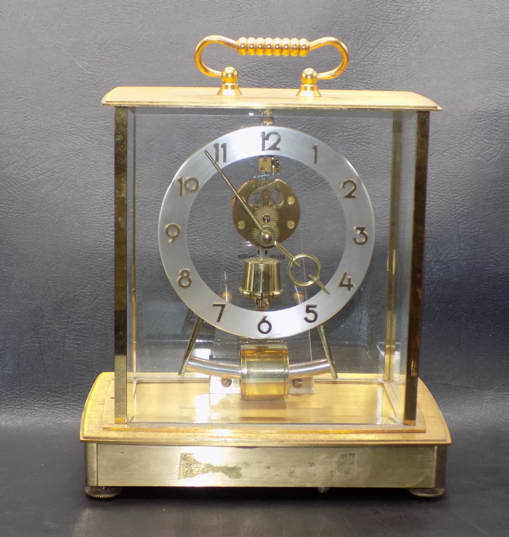 Unusual vintage Howard Millar brass clock (1 of 8)