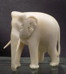 Vintage Oriental carved elephant