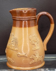 Antique Royal Dalton stoneware pottery pitcher