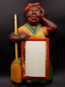 Vintage Black Americana Mammy aunt Jemima note pad and pencil holder