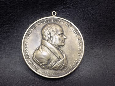 Native American Indian Peace Medal John Quincy Adams. Dated 1825