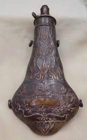Nicely decorated antique powder horn
