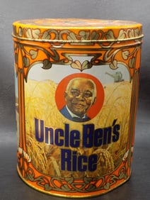 Vintage Black Americana Uncle Bens Rice advertising tin