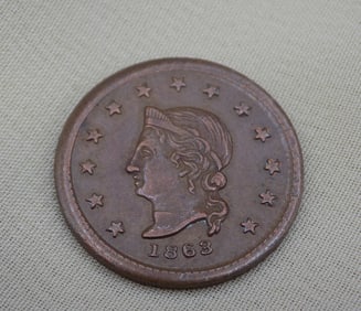 Civil War merchant token. 1863 J.I. Case and Co