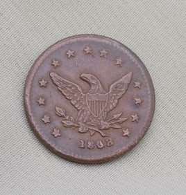 Civil War merchant token. J and H Miller Boots and Shoes