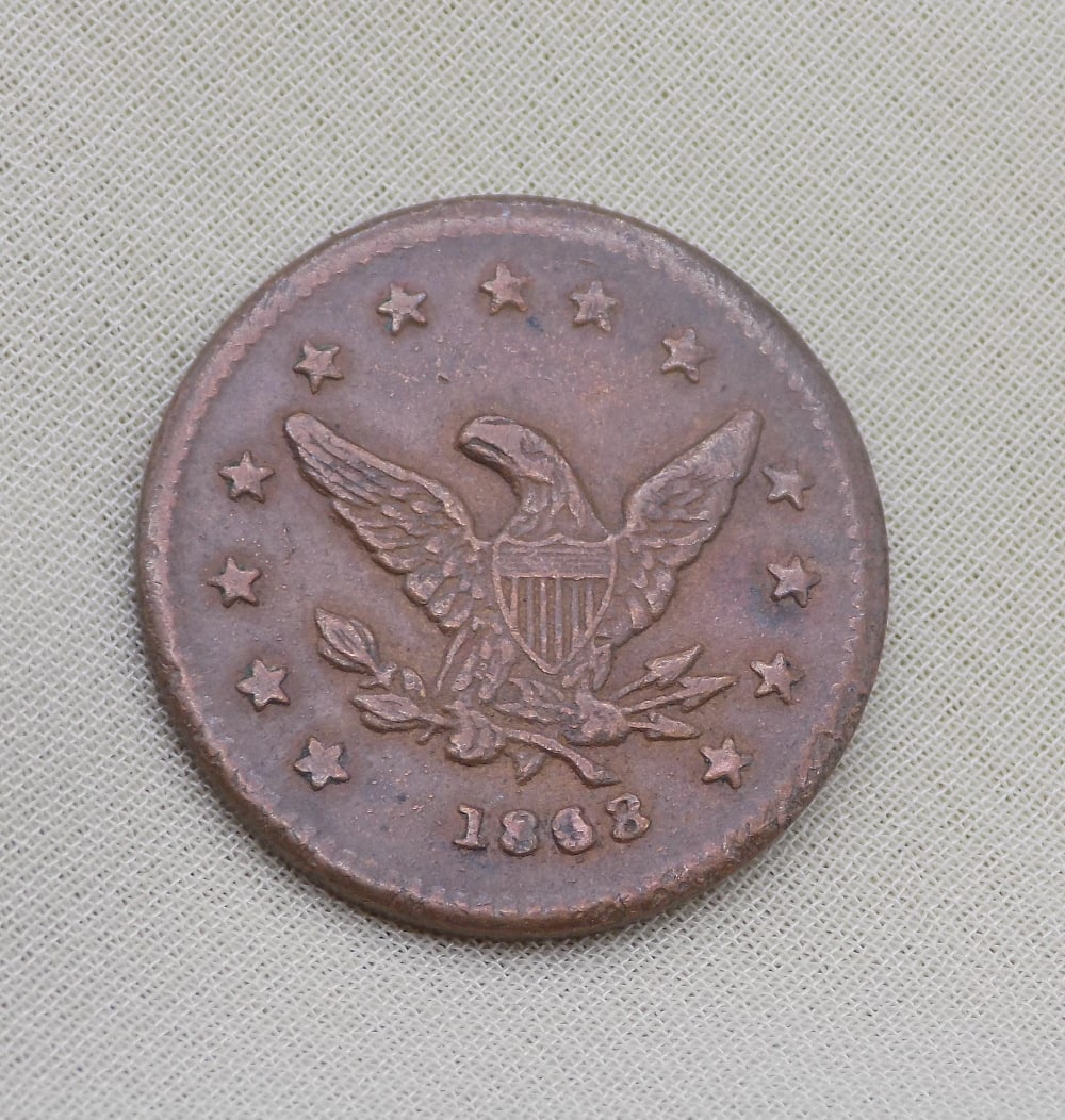 Civil War merchant token.  J and H Miller Boots and Shoes (1 of 3)