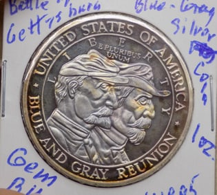 Commemorative troy ounce Battle of Gettysburg anniversary coin