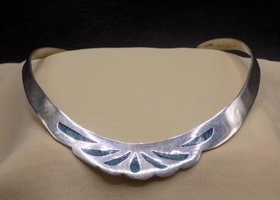 Beautiful inlaid sterling necklace