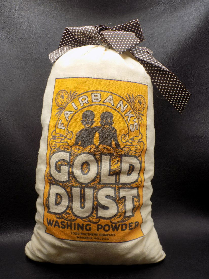 Black Americana advertising Gold Dust Washing powder bag (1 of 6)