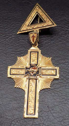 1948 Vintage 10K Gold Masonic Past Masters medal