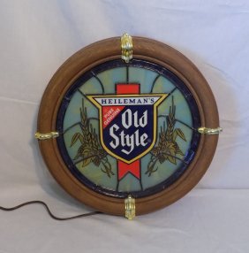 Vintage Old Style beer pub advertising sign light