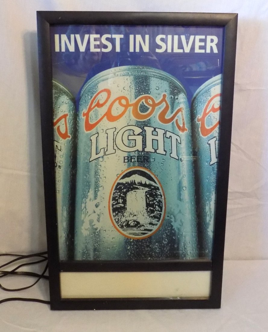 Vintage Coor Lite advertising beer pub sign. (1 of 5)
