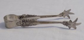 Grand Baroque Wallace sterling silver sugar tongs
