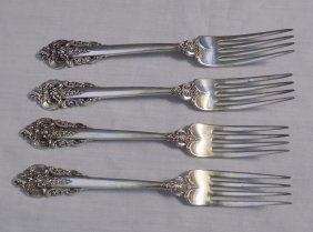 Grand Baroque Wallace sterling silver four dinner forks