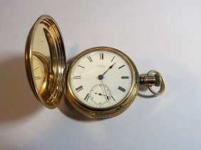 1877 Waltham hunting case pocket watch gold filled case
