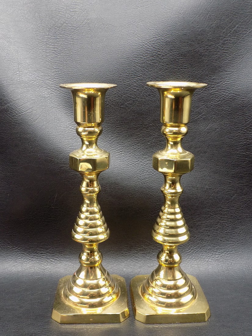 Vintage pair of brass candle sticks: Vintage pair of brass candle sticks. Great quality and detail. 7 ½ inches tall
