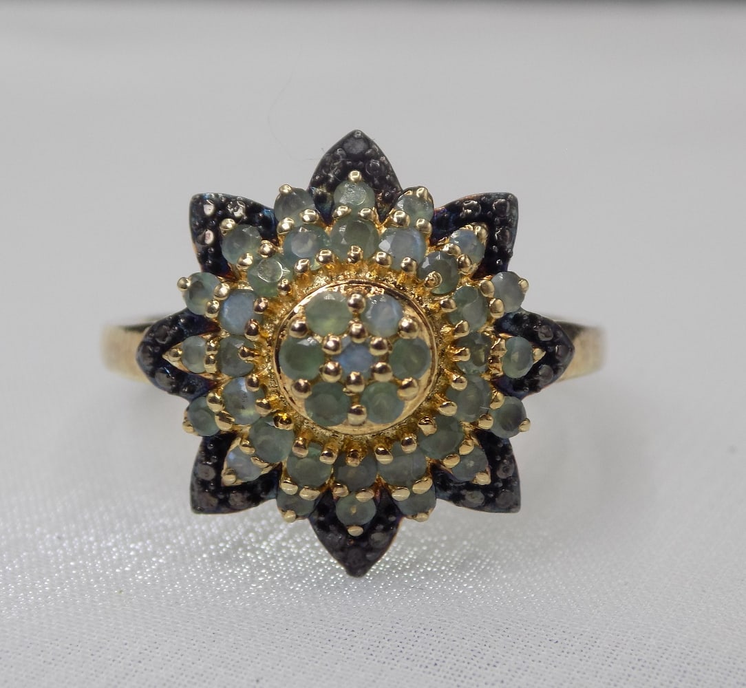 Beautiful sterling silver ring with semiprecious stones (1 of 5)