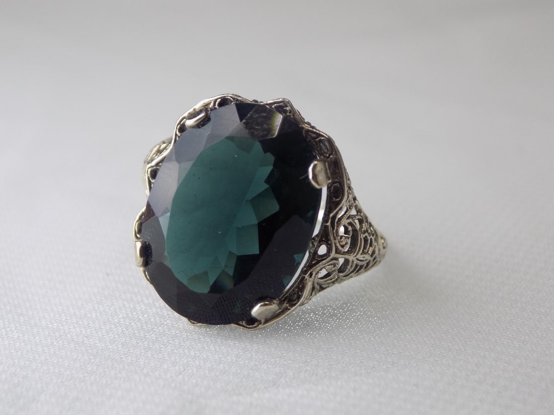 Beautiful 8 ct apatite sterling silver ring (1 of 5)