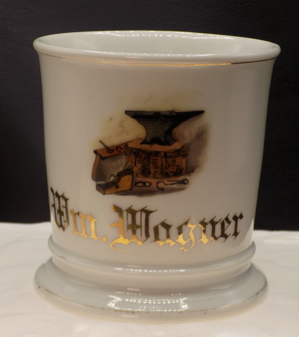 Splendid late 1800s Occupational Shaving Mug A Blacksmith (1 of 10)