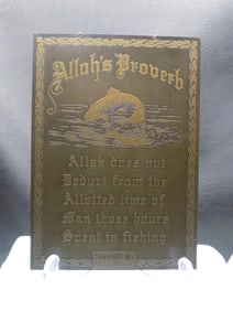 Unusual vintage South Bend Famous in Fishing advertising hanging display
