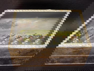 Unusual vintage military soldier storage shadow box