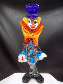 Exceptional large vintage Murano art glass clown