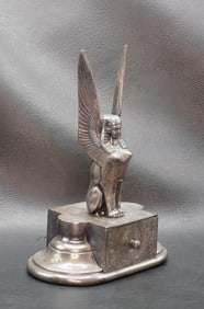 Unusual antique Egyptian sphinx figural trinket box
