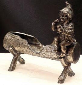 Unusual antique gnome toothpick holder