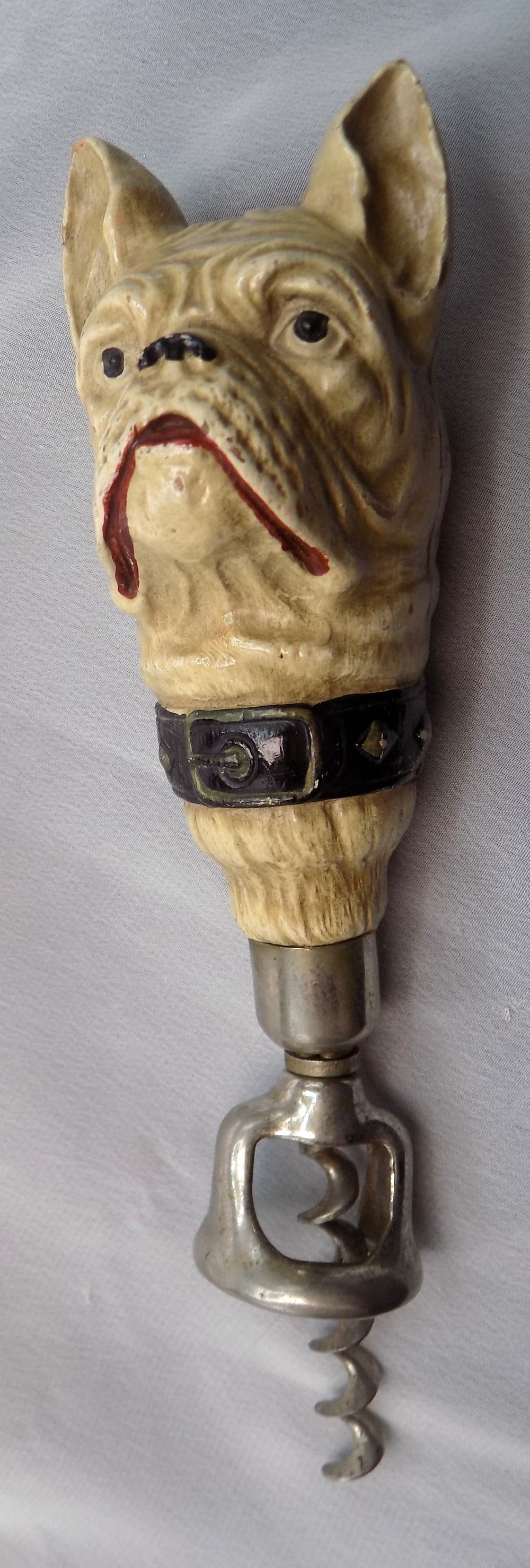 Hard to find antique large dog head cork screw (1 of 8)
