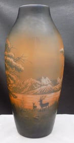 Very nice antique signed D. Argental cameo art glass vase.