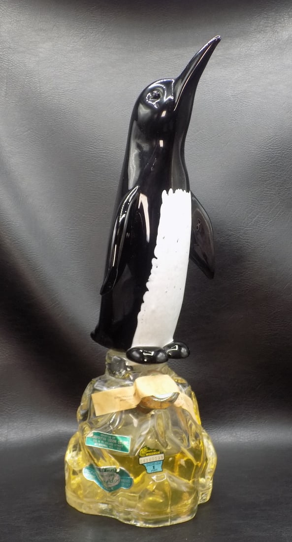 Fabulous large vintage Murano Seguso art glass penguin whiskey bottle (1 of 11)