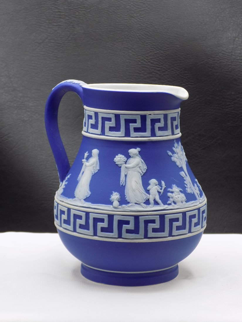 Splendid antique Wedgewood Jasperware pitcher. (1 of 13)
